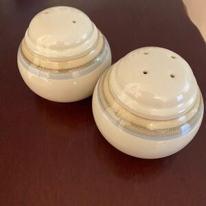 Noritake Cream and Tan Salt and Pepper Shakers